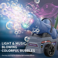 HKM-514131 Automatic Electric Bubble Maker Trolley with Music for Kids Outdoor Play - Summer Soap Water Toy