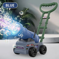 HKM-514131 Automatic Electric Bubble Maker Trolley with Music for Kids Outdoor Play - Summer Soap Water Toy