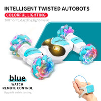 HKM-514451 2.4G Remote Control Drift Twist Car - Stunt Vehicle with Flashing Wheels for Indoor/Outdoor Fun