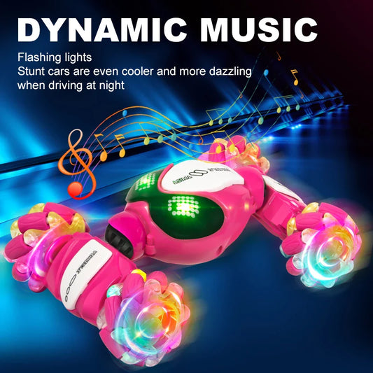 HKM-514451 2.4G Remote Control Drift Twist Car - Stunt Vehicle with Flashing Wheels for Indoor/Outdoor Fun