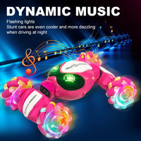 HKM-514451 2.4G Remote Control Drift Twist Car - Stunt Vehicle with Flashing Wheels for Indoor/Outdoor Fun