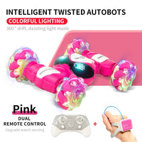 HKM-514451 2.4G Remote Control Drift Twist Car - Stunt Vehicle with Flashing Wheels for Indoor/Outdoor Fun