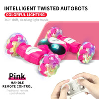 HKM-514451 2.4G Remote Control Drift Twist Car - Stunt Vehicle with Flashing Wheels for Indoor/Outdoor Fun