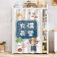 HKM-514579 Dustproof Cartoon Anime Storage Rack Shade Curtain for Wardrobe, Various Sizes Available