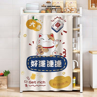 HKM-514579 Dustproof Cartoon Anime Storage Rack Shade Curtain for Wardrobe, Various Sizes Available