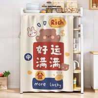 HKM-514579 Dustproof Cartoon Anime Storage Rack Shade Curtain for Wardrobe, Various Sizes Available