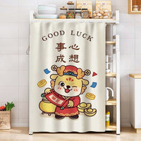 HKM-514579 Dustproof Cartoon Anime Storage Rack Shade Curtain for Wardrobe, Various Sizes Available