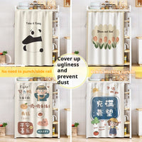 HKM-514579 Dustproof Cartoon Anime Storage Rack Shade Curtain for Wardrobe, Various Sizes Available
