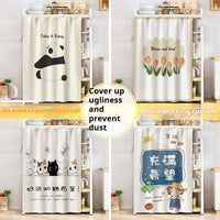HKM-514579 Dustproof Cartoon Anime Storage Rack Shade Curtain for Wardrobe, Various Sizes Available