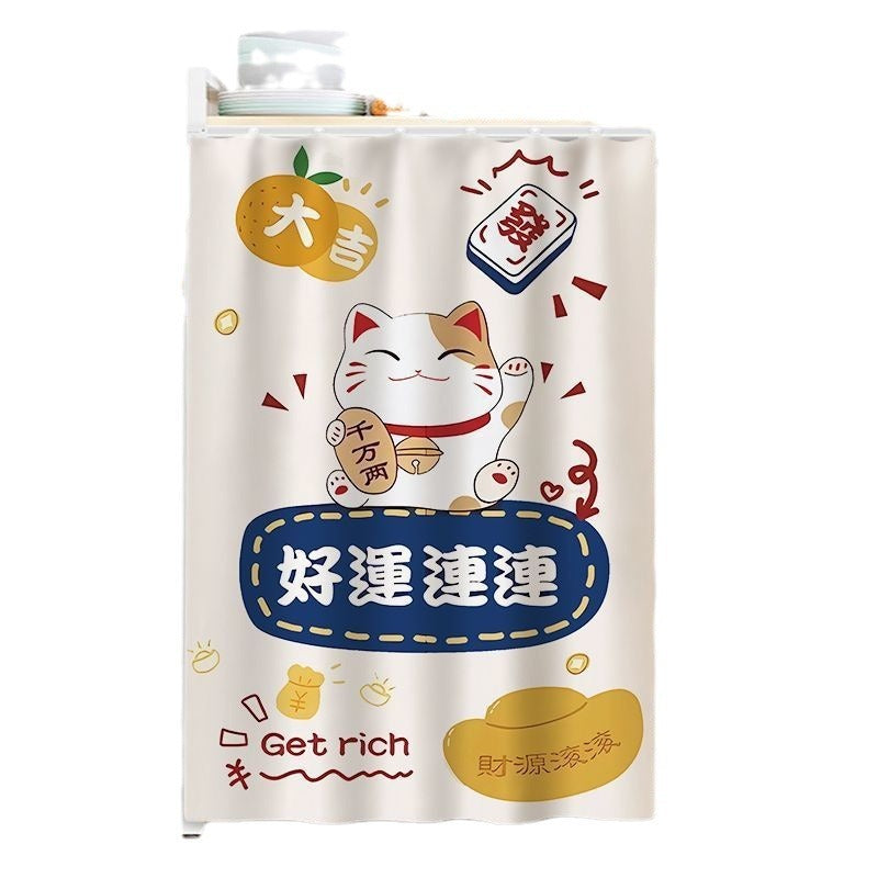 KTX-514579 Dustproof Cartoon Anime Storage Rack Shade Curtain for Wardrobe, Various Sizes Available