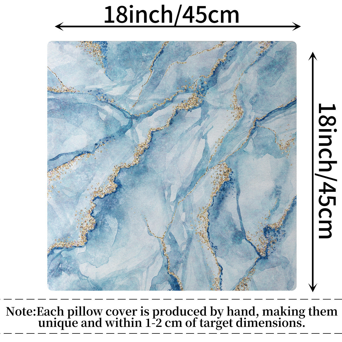 KTX-514707 Geometric Modern Gilded Pillowcase in Multicolor, 45x45cm Polyester Design