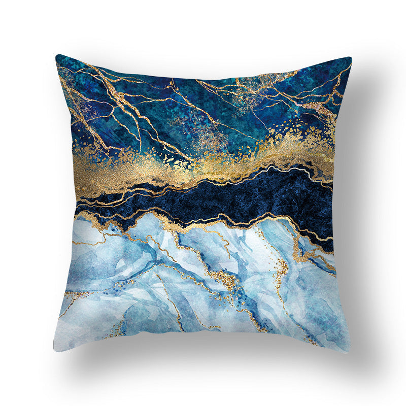 KTX-514707 Geometric Modern Gilded Pillowcase in Multicolor, 45x45cm Polyester Design