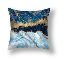 HKM-514707 Geometric Modern Gilded Pillowcase in Multicolor, 45x45cm Polyester Design