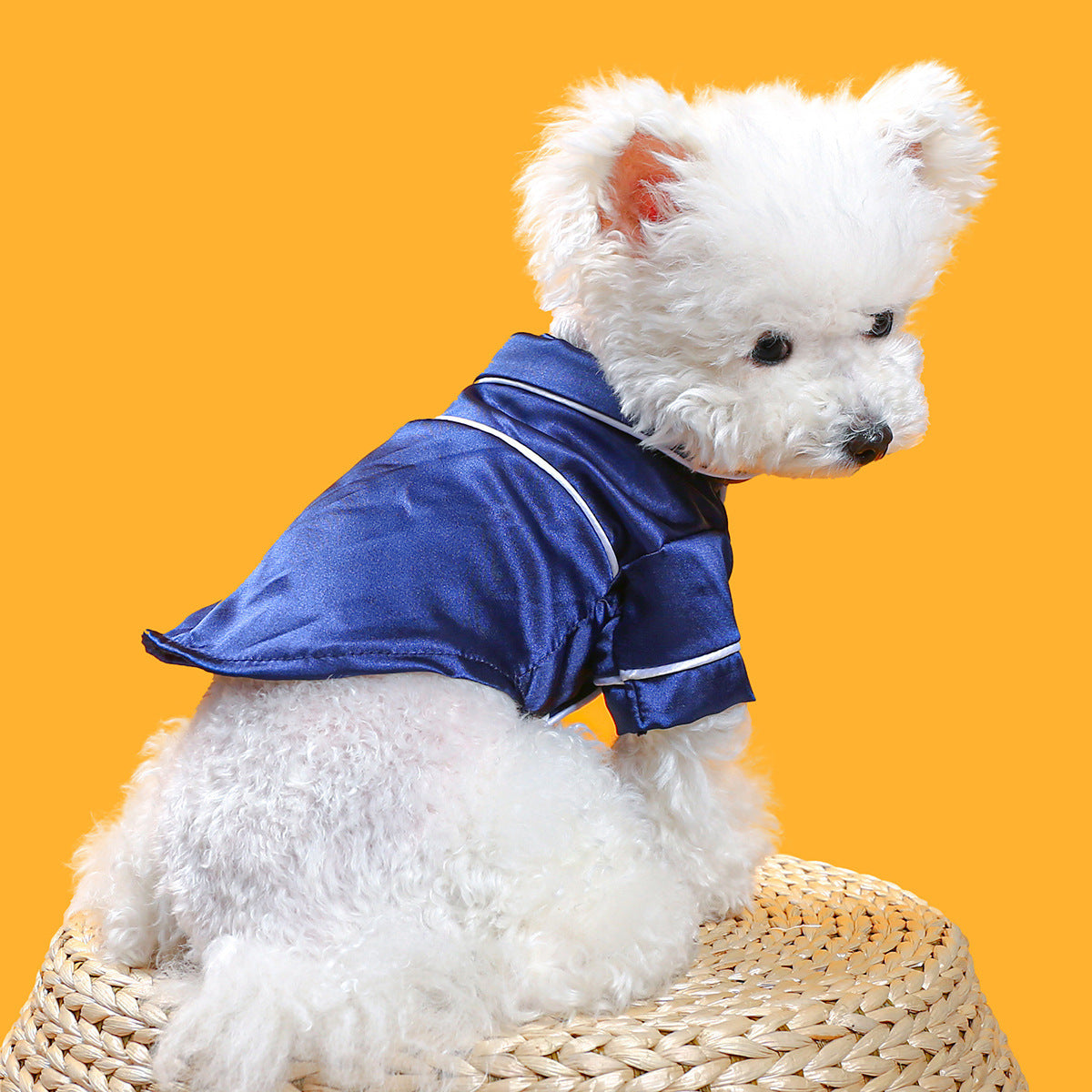 HKM-514835 Comfortable Cotton Pet Pajamas in Pink and Navy Blue - Size XS to XXL