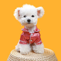 HKM-514835 Comfortable Cotton Pet Pajamas in Pink and Navy Blue - Size XS to XXL