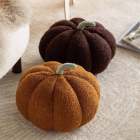 HKM-514835 Pumpkin Shaped Plush Pillow Cushion for Living Room and Bedroom Decor