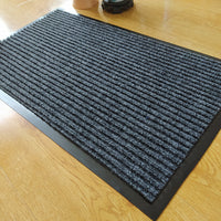 HKM-514963 Anti-Slip Polypropylene Carpet Disinfection Mat - Modern Rectangular Stripe Design for Foyers