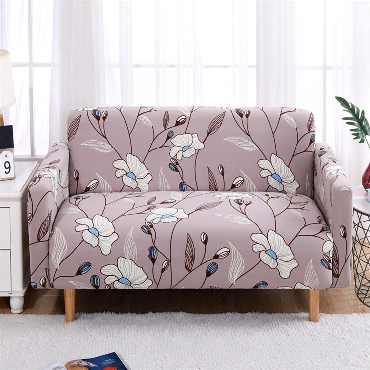 HKM-515155 Modern Polyester Elastic Sofa Cover with Pillow Cover - 40x40cm, Elegant Design for Living Room