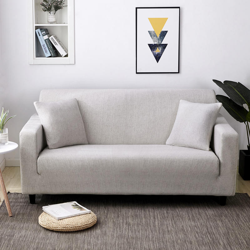 HKM-515155 Modern Polyester Elastic Sofa Cover with Pillow Cover - 40x40cm, Elegant Design for Living Room