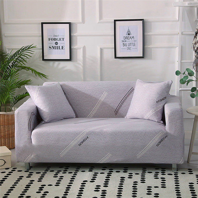 HKM-515155 Modern Polyester Elastic Sofa Cover with Pillow Cover - 40x40cm, Elegant Design for Living Room