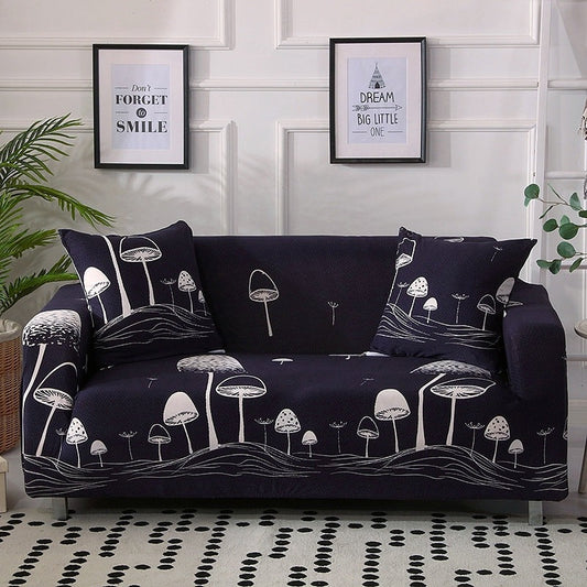 HKM-515155 Modern Polyester Elastic Sofa Cover with Pillow Cover - 40x40cm, Elegant Design for Living Room