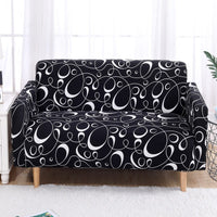HKM-515155 Modern Polyester Elastic Sofa Cover with Pillow Cover - 40x40cm, Elegant Design for Living Room
