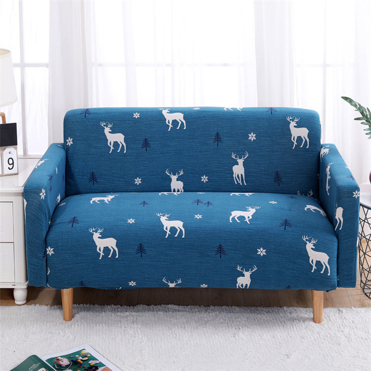 HKM-515155 Modern Polyester Elastic Sofa Cover with Pillow Cover - 40x40cm, Elegant Design for Living Room