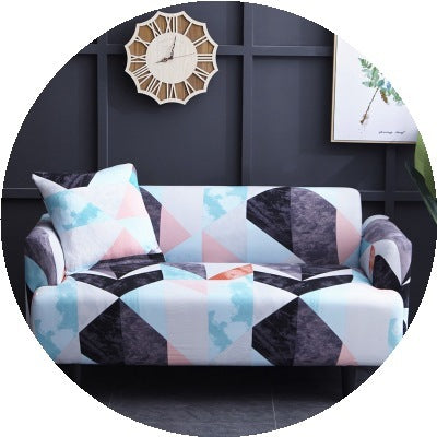 HKM-515155 Modern Polyester Elastic Sofa Cover with Pillow Cover - 40x40cm, Elegant Design for Living Room
