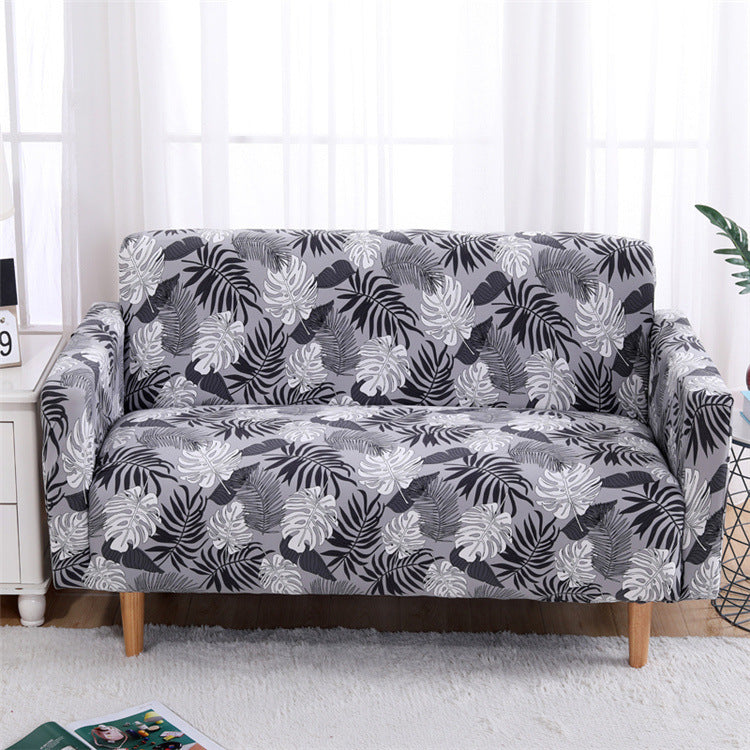 HKM-515155 Modern Polyester Elastic Sofa Cover with Pillow Cover - 40x40cm, Elegant Design for Living Room