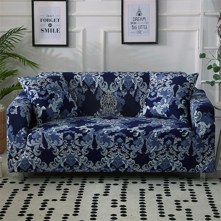 HKM-515155 Modern Polyester Elastic Sofa Cover with Pillow Cover - 40x40cm, Elegant Design for Living Room