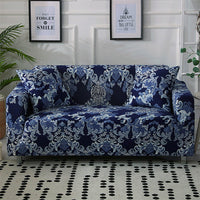 HKM-515155 Modern Polyester Elastic Sofa Cover with Pillow Cover - 40x40cm, Elegant Design for Living Room