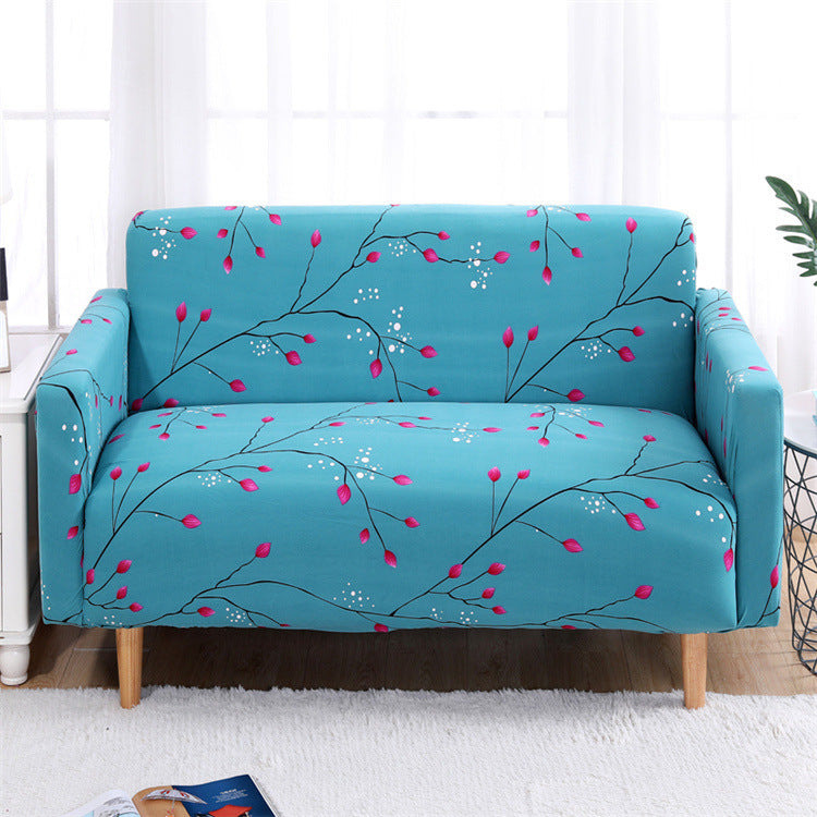 HKM-515155 Modern Polyester Elastic Sofa Cover with Pillow Cover - 40x40cm, Elegant Design for Living Room