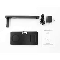 HKM-515219 Multi-Function Wireless Charger for Mobile Phones, Watches, and Headsets - Black