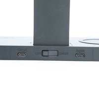 HKM-515219 Multi-Function Wireless Charger for Mobile Phones, Watches, and Headsets - Black