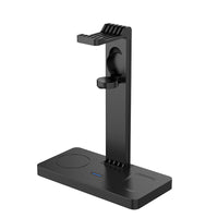 HKM-515219 Multi-Function Wireless Charger for Mobile Phones, Watches, and Headsets - Black
