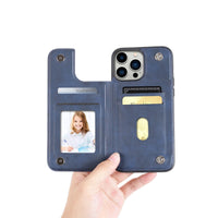 HKM-515283 Magnetic Flip Phone Case for iPhone - Drop-Resistant TPU Leather Cover in Various Colors