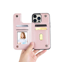 HKM-515283 Magnetic Flip Phone Case for iPhone - Drop-Resistant TPU Leather Cover in Various Colors