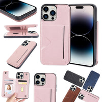 HKM-515283 Magnetic Flip Phone Case for iPhone - Drop-Resistant TPU Leather Cover in Various Colors