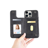 HKM-515283 Magnetic Flip Phone Case for iPhone - Drop-Resistant TPU Leather Cover in Various Colors