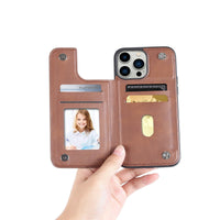 HKM-515283 Magnetic Flip Phone Case for iPhone - Drop-Resistant TPU Leather Cover in Various Colors