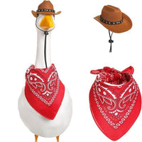 HKM-515283 Monochrome Denim Cowboy Hat and Drool Towel Set for Garden Parties
