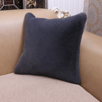 HKM-515475 Soft Imitation Wool Short Hair Throw Pillow Cover - Multiple Colors Available