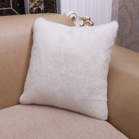 HKM-515475 Soft Imitation Wool Short Hair Throw Pillow Cover - Multiple Colors Available