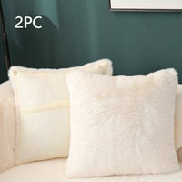 HKM-515475 Soft Imitation Wool Short Hair Throw Pillow Cover - Multiple Colors Available