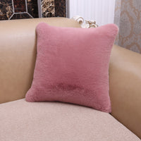 HKM-515475 Soft Imitation Wool Short Hair Throw Pillow Cover - Multiple Colors Available