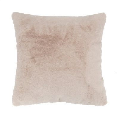 HKM-515475 Soft Imitation Wool Short Hair Throw Pillow Cover - Multiple Colors Available