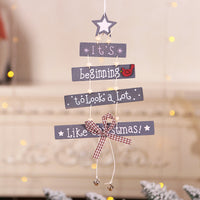 HKM-515475 Wooden Five-Pointed Star Ornament with Alphabet Letters for Christmas Tree Décor