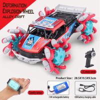 HKM-515603 Alloy Drift RC Stunt Car with Gesture Control and LED Lights - 6 Channel Remote Control Truck