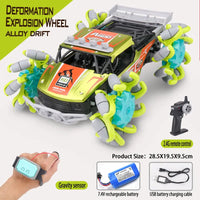 HKM-515603 Alloy Drift RC Stunt Car with Gesture Control and LED Lights - 6 Channel Remote Control Truck