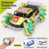 HKM-515603 Alloy Drift RC Stunt Car with Gesture Control and LED Lights - 6 Channel Remote Control Truck
